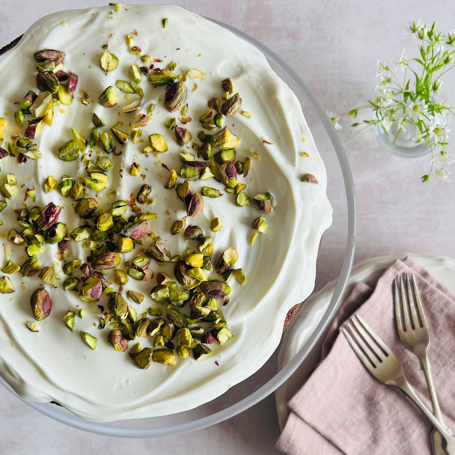 Lemon, Pistachio & Olive Oil Cake