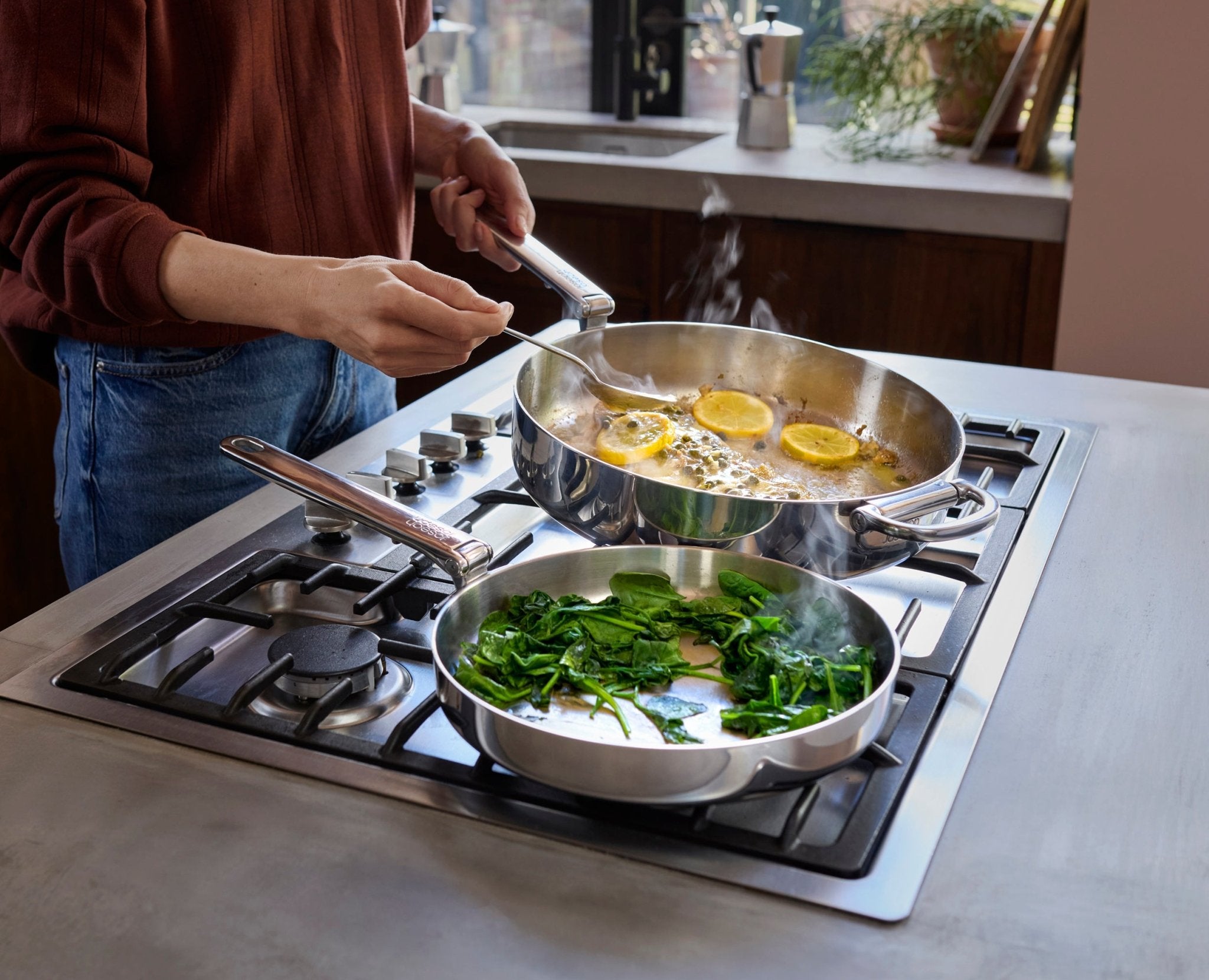 Space Steel Folding Handle 24cm Frying Pan