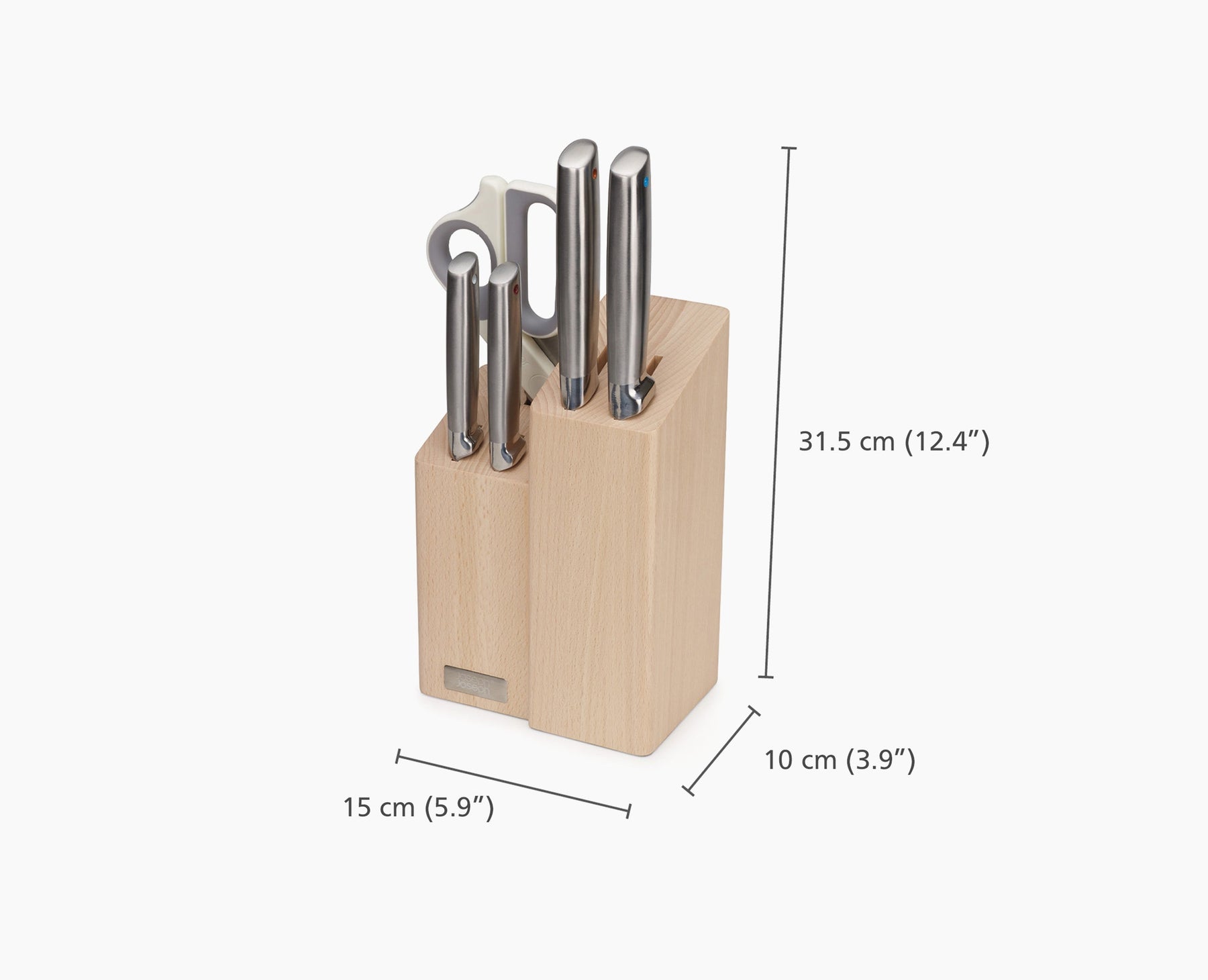 Elevate™ Fusion 5-piece Knife & Scissor Set with Beechwood Block - 10577 - Image 11