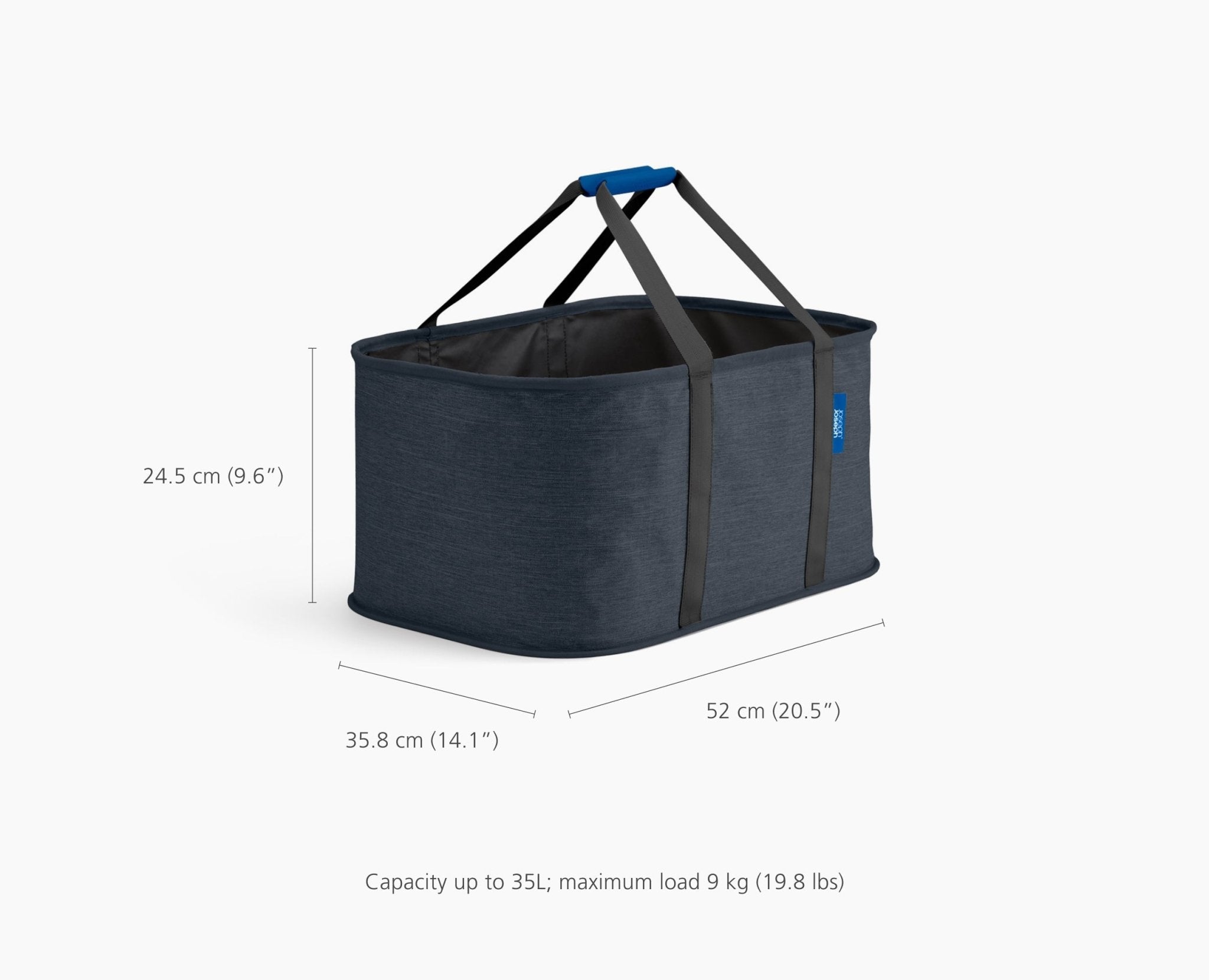Hold-All™ Black Collapsible 35L Laundry Basket