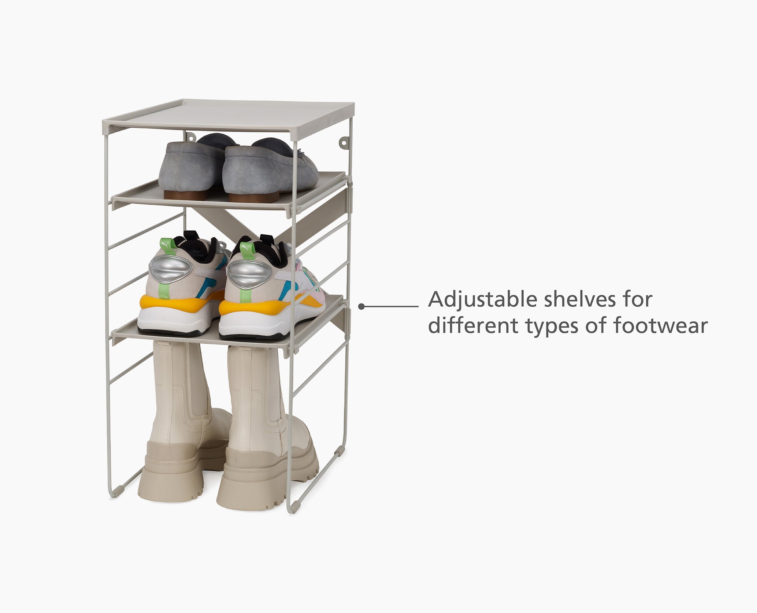 Level™ Adjustable Shoe Rack - 55008 - INFO
