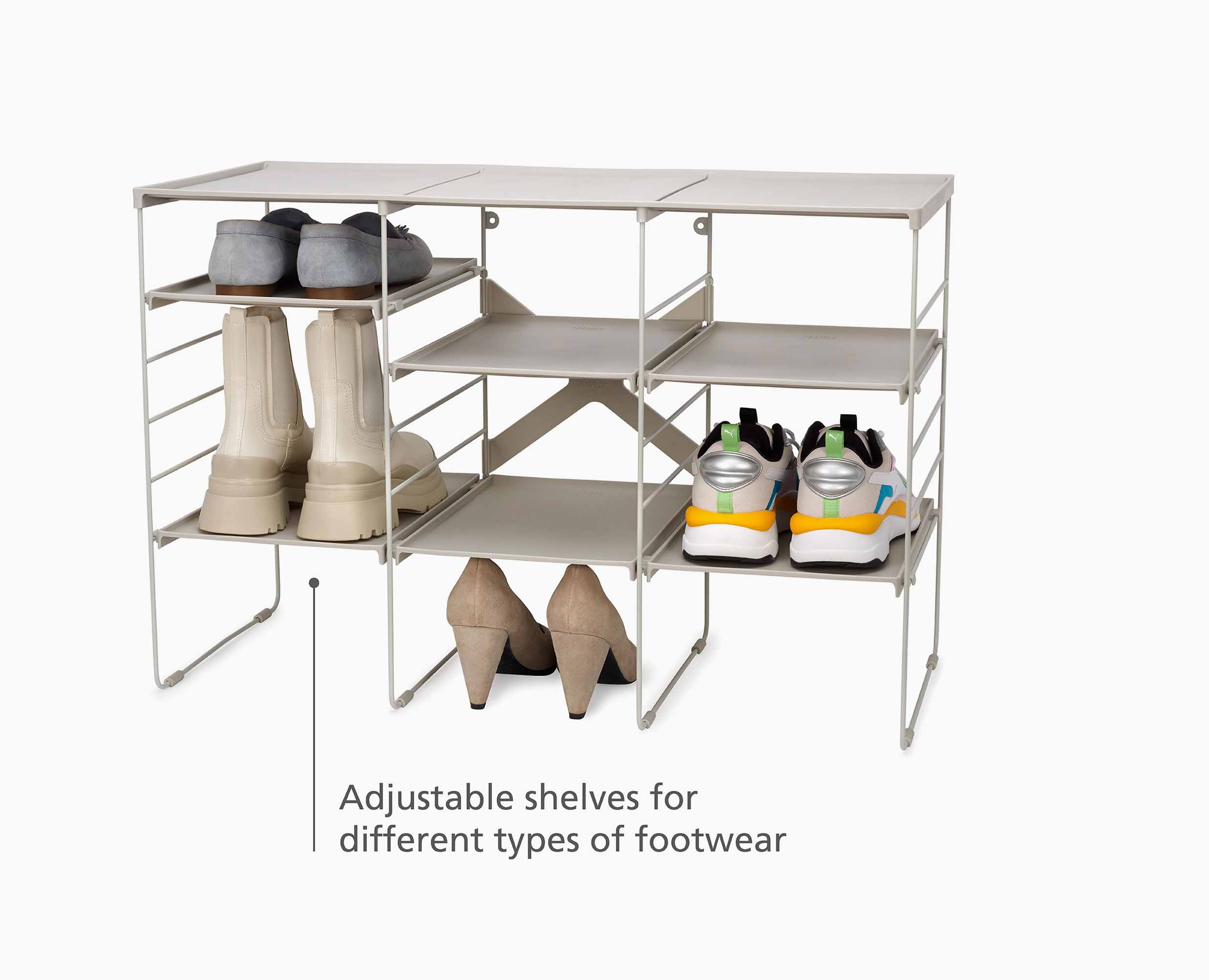 Level™ Plus Large Adjustable Shoe Rack - 55009 - INFO