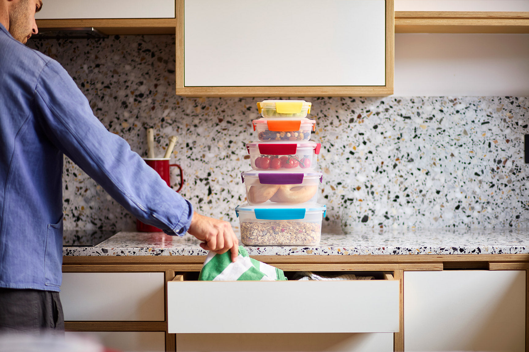 Nest™ Lock 5-piece Multicolour Food Container Set