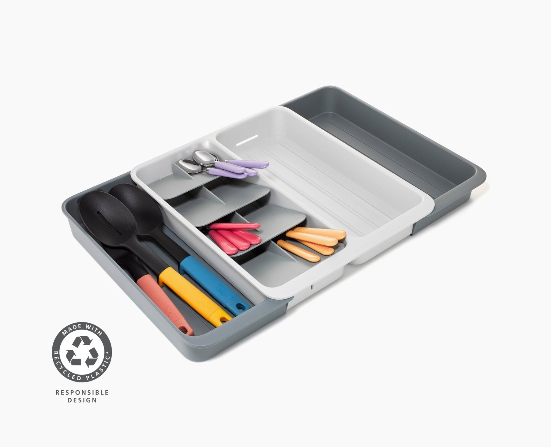 DrawerStore™ Expanding Tiered Cutlery, Utensil & Gadget Organiser