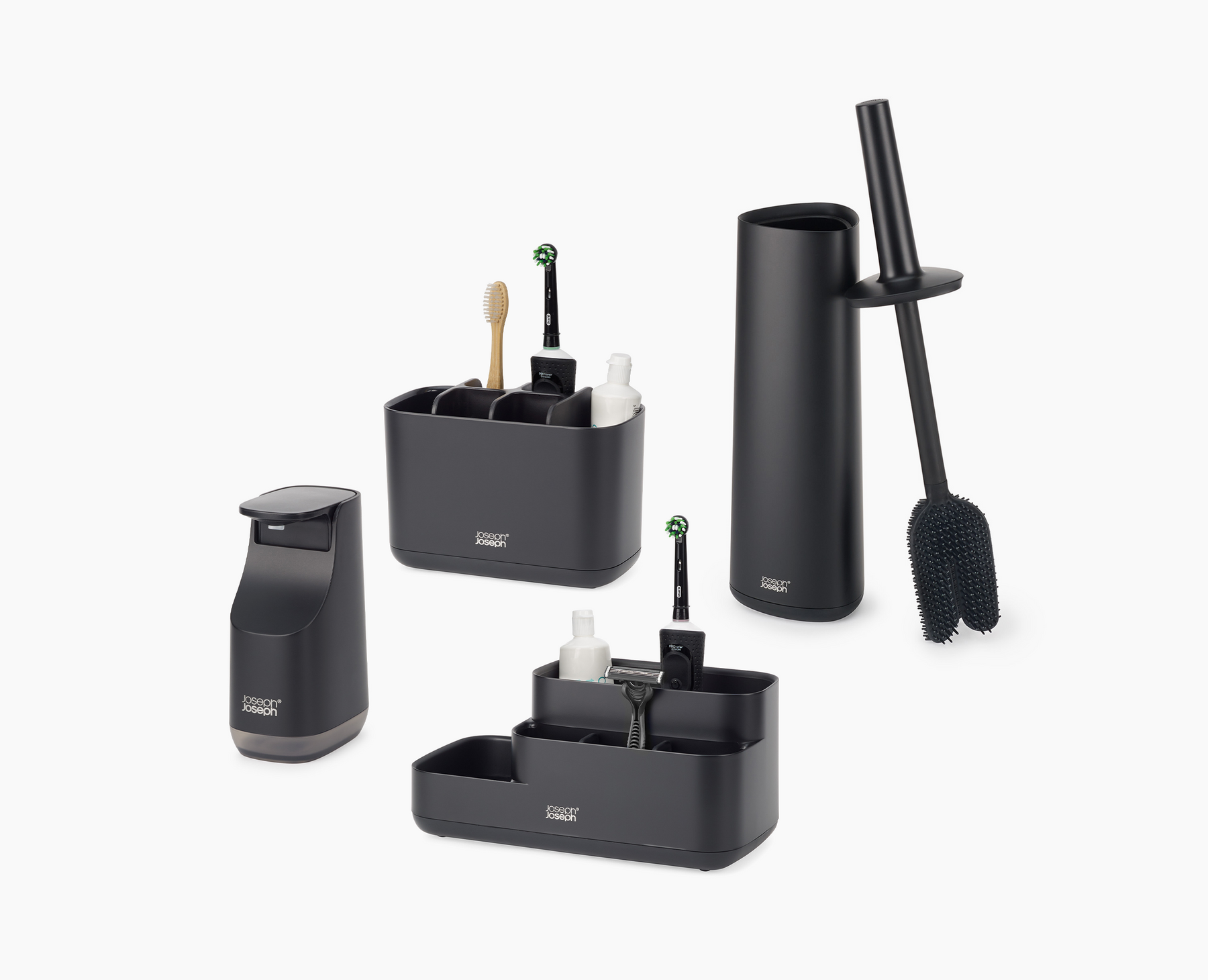 Matt Black Bathroom Set