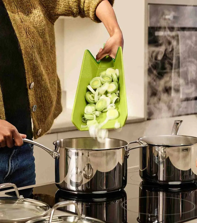 Chop2Pot™ Plus Folding Chopping Board - Green - Image 2