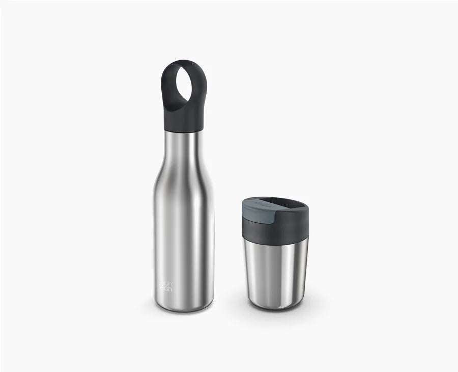 2-piece Travel Mug & Bottle Set - Stainless-steel