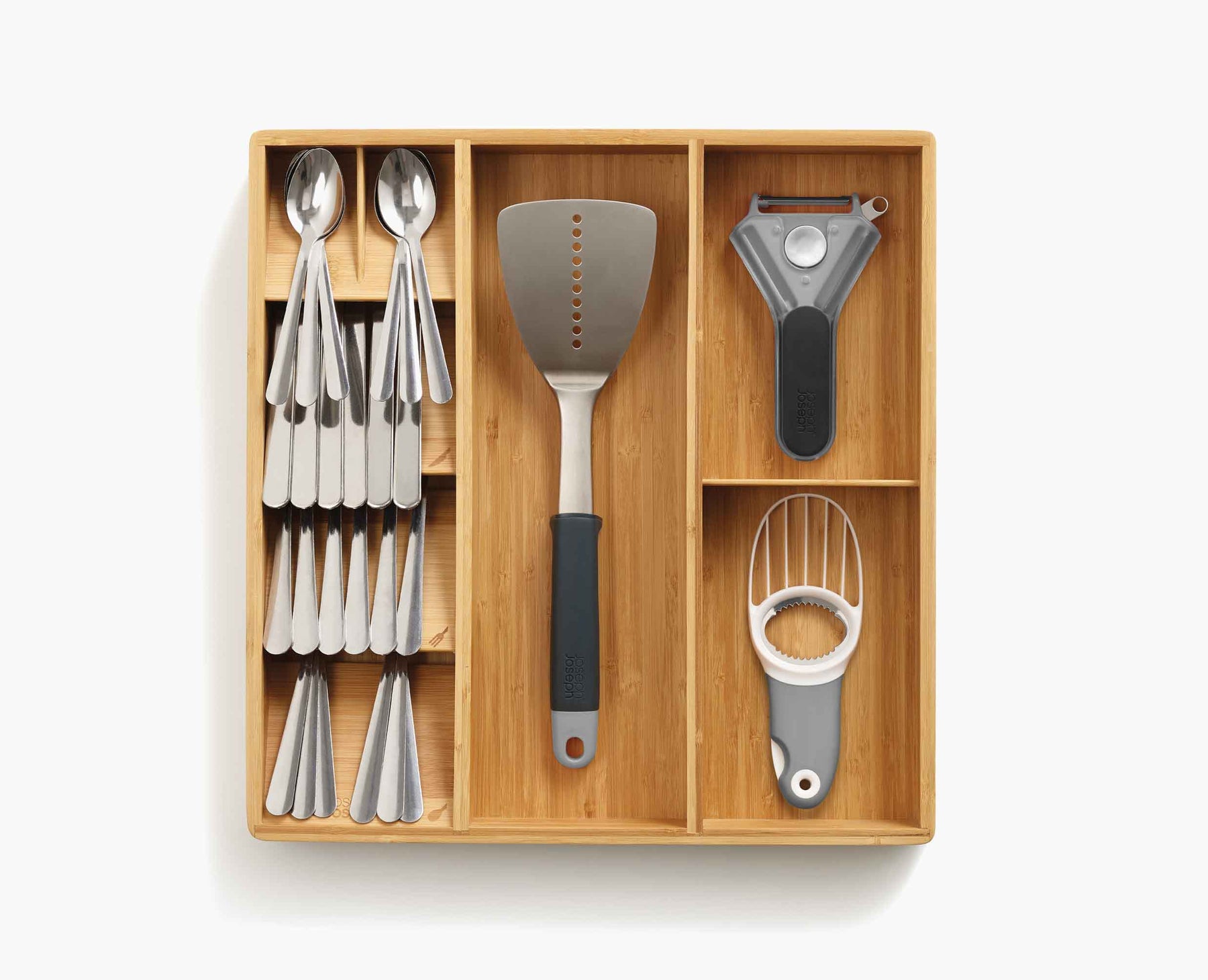 DrawerStore™ Bamboo Cutlery, Utensil & Gadget Organiser - 85170 - Image 4