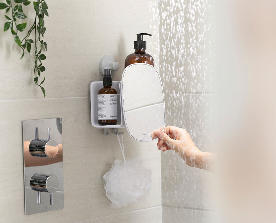 EasyStore™ Compact Shower Shelf with Adjustable Mirror - 70547 - Image 2