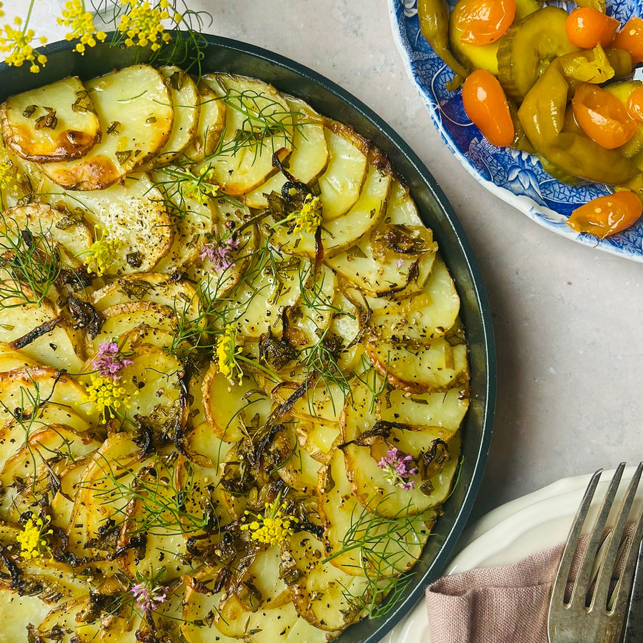 Herb &amp; Garlic Potato Gratin