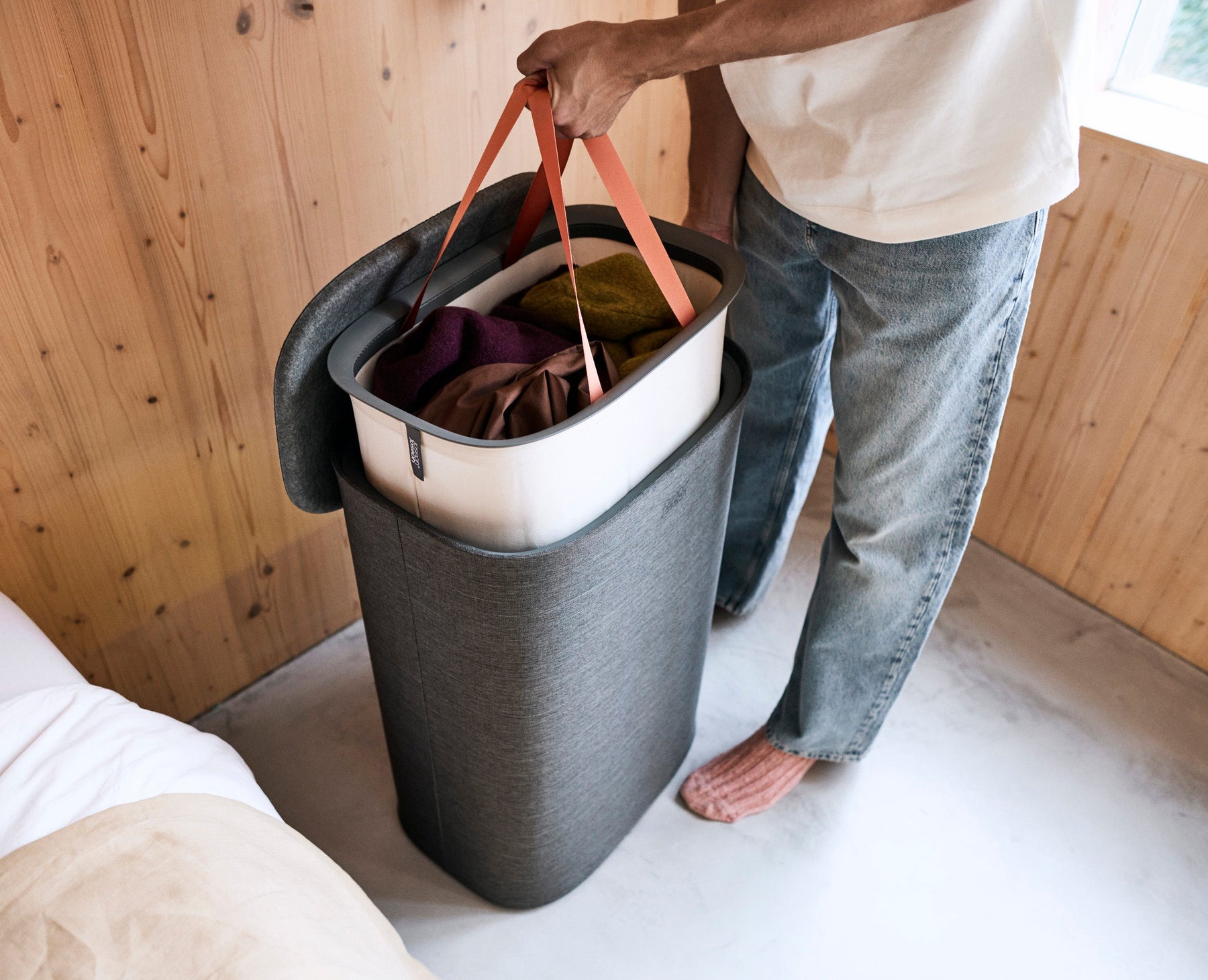 Tota 2 One 60L Forest Grey Laundry Basket