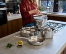 Space Steel Folding Handle 6-Piece Cookware Set