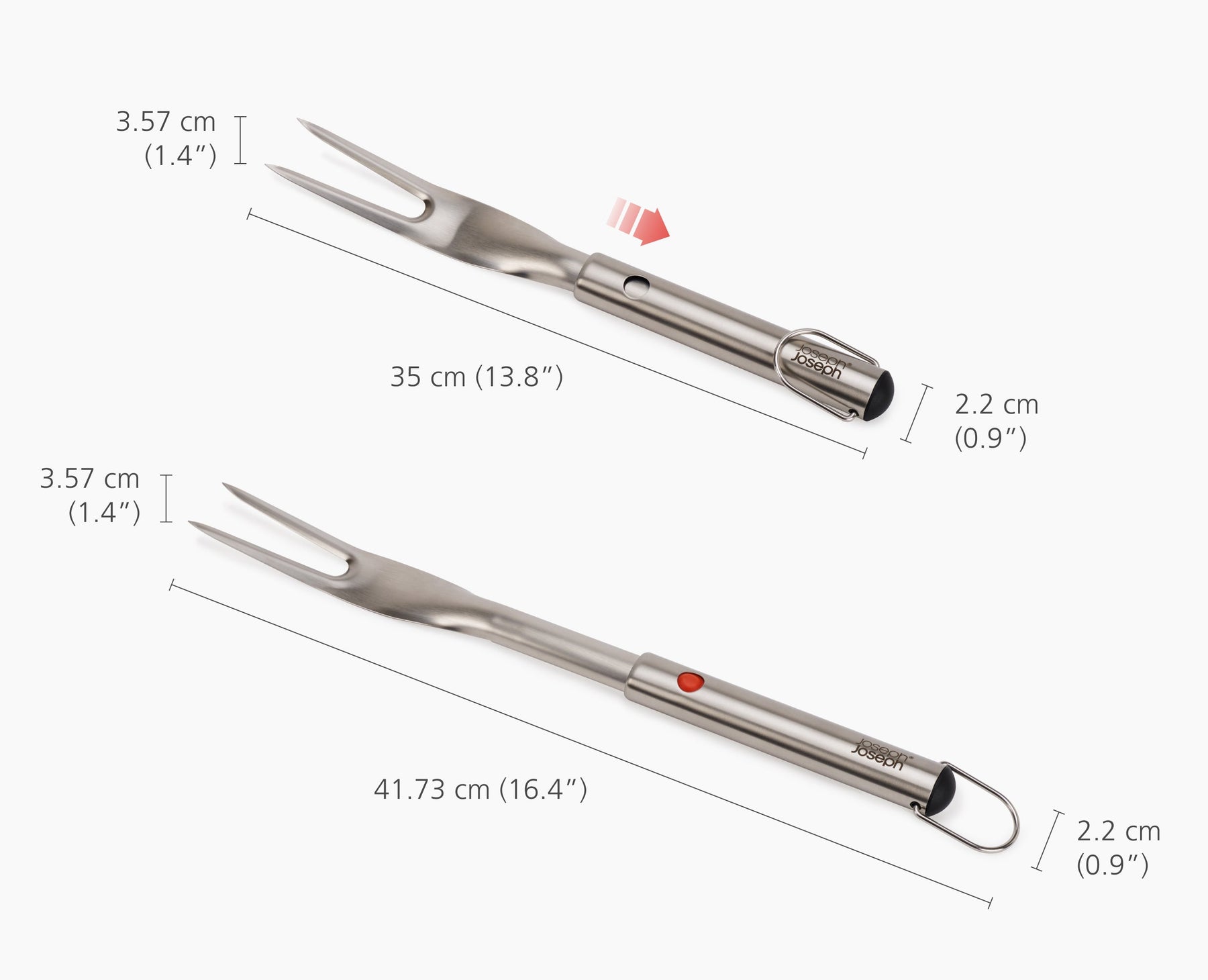 GrillOut Stainless-Steel BBQ Fork with Extending Handle