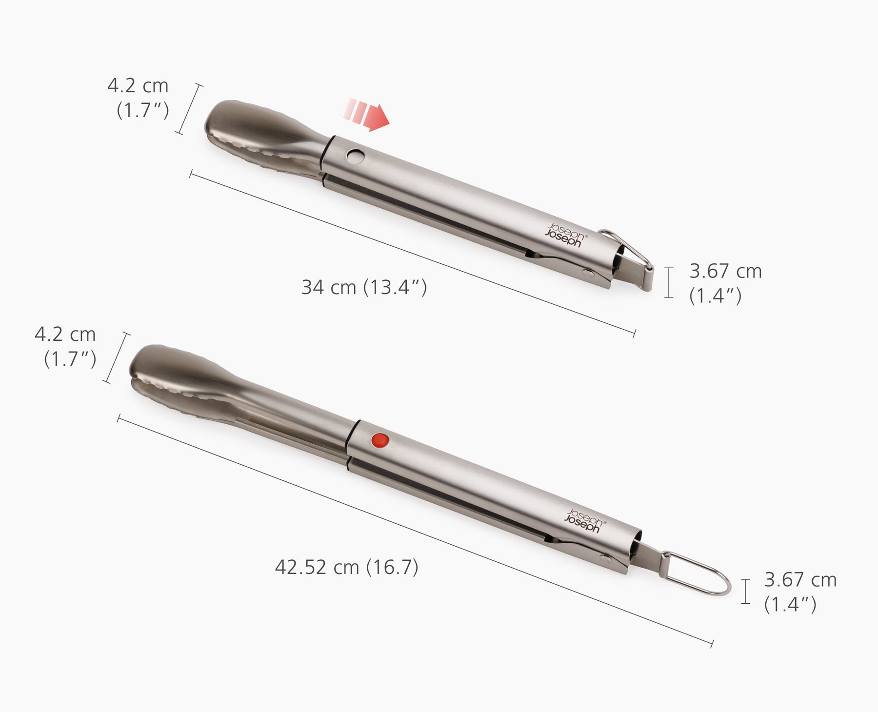 GrillOut Stainless-Steel BBQ Tongs with Extending Handle