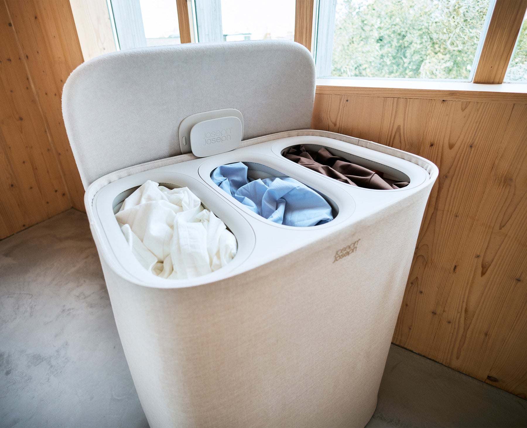 Tota 2 Trio 90L Pale Mushroom Laundry Separation Basket