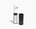 EasyStore™ Matt Black Concealed Toilet Roll Holder