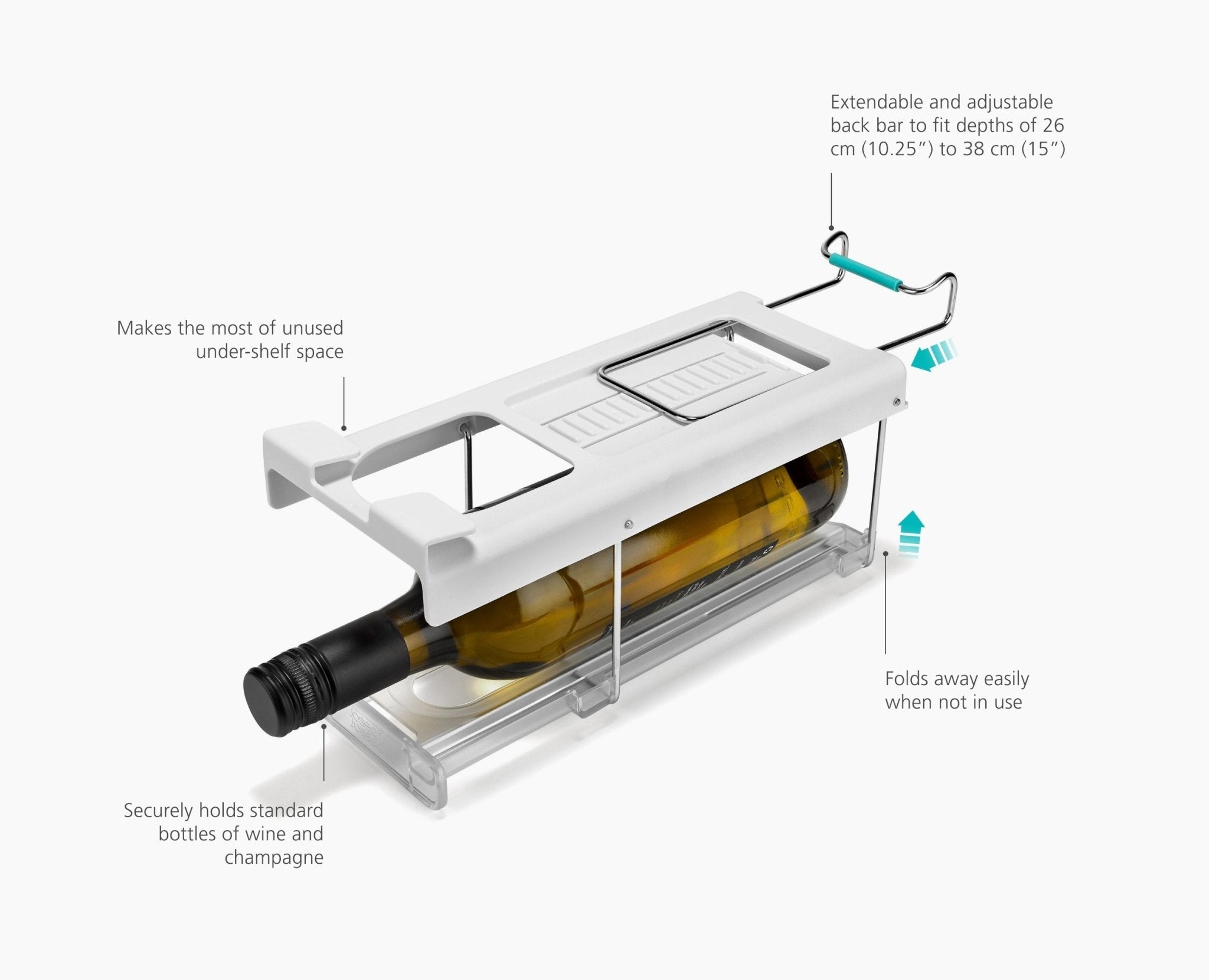 FridgeStore™ Under-Shelf Bottle Holder - 2 Pack