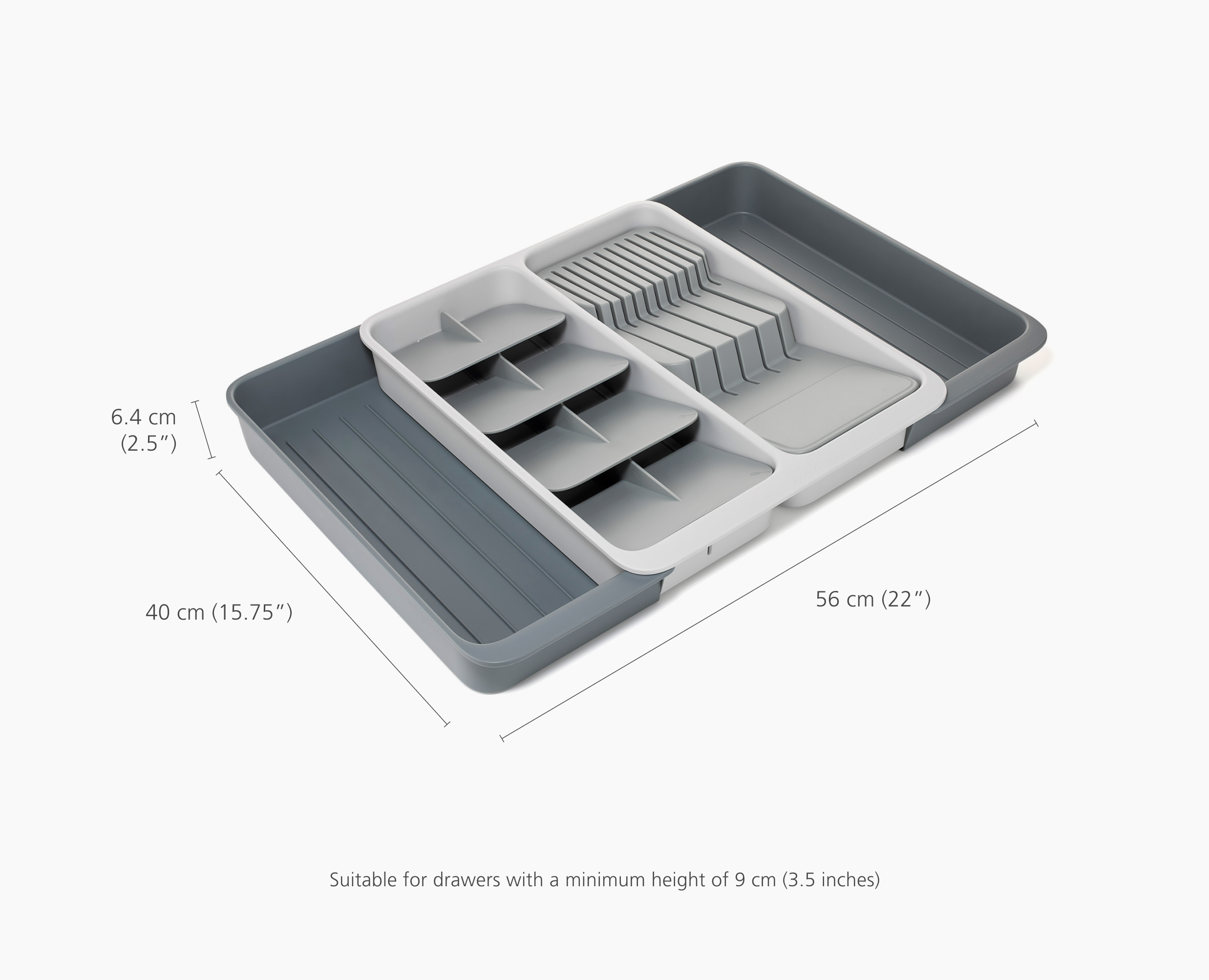 DrawerStore™ Expanding Tiered Cutlery, Utensil, Gadget &amp; Knife Organiser