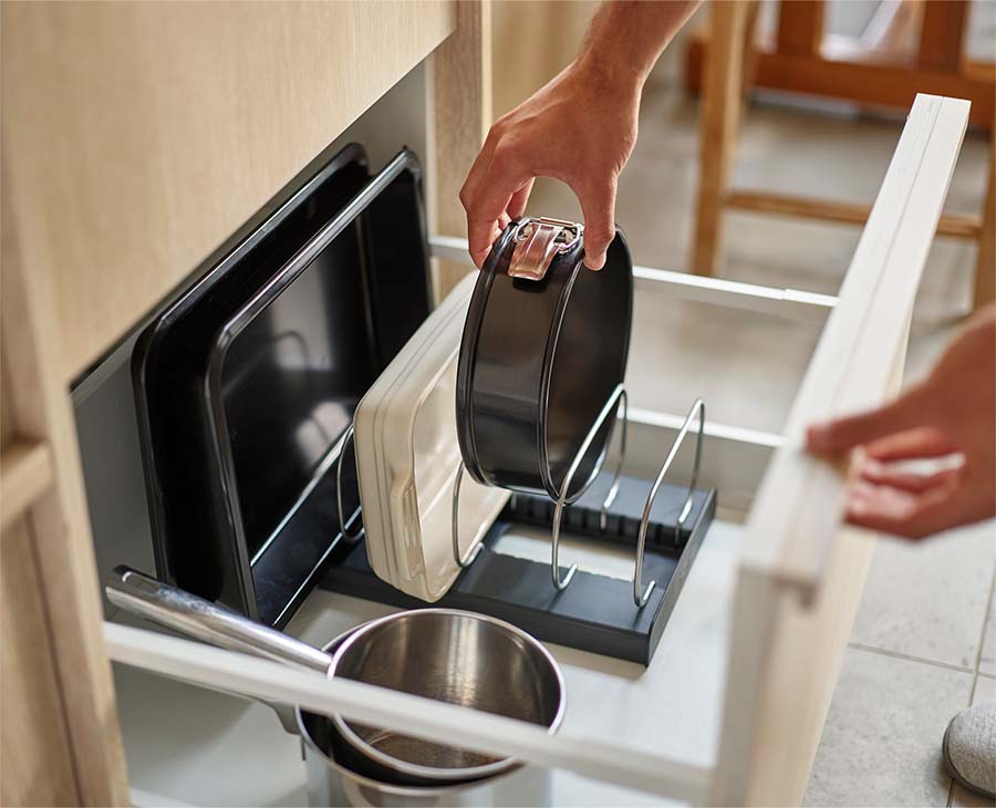 DrawerStore Grey Baking Tray Organiser