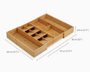 DrawerStore™ Bamboo Expanding Cutlery Organiser - 851696 - DIMS