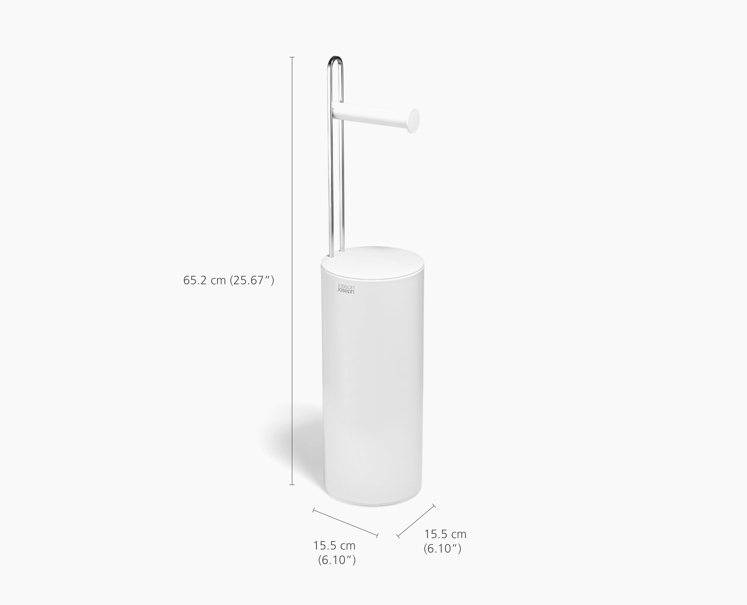 EasyStore™ Gloss White Concealed Toilet Roll Holder