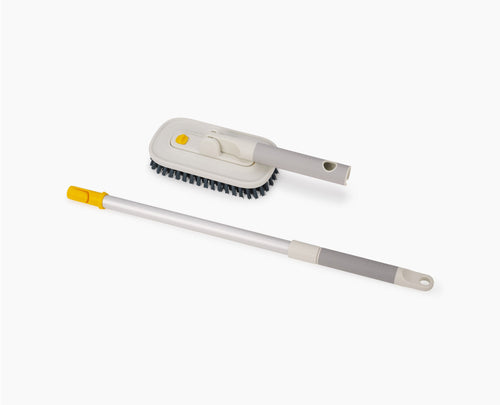CleanTech™ 2-in-1 Tile Scrubber Tool with Extension Pole