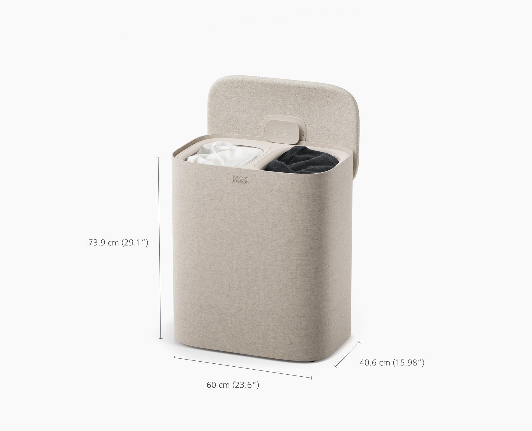 Tota 2 90L Pale Mushroom Laundry Separation Basket