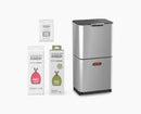 Totem Max 60L Stainless-steel Waste &amp; Recycling Bin Starter Set - BU00030 - Image 1