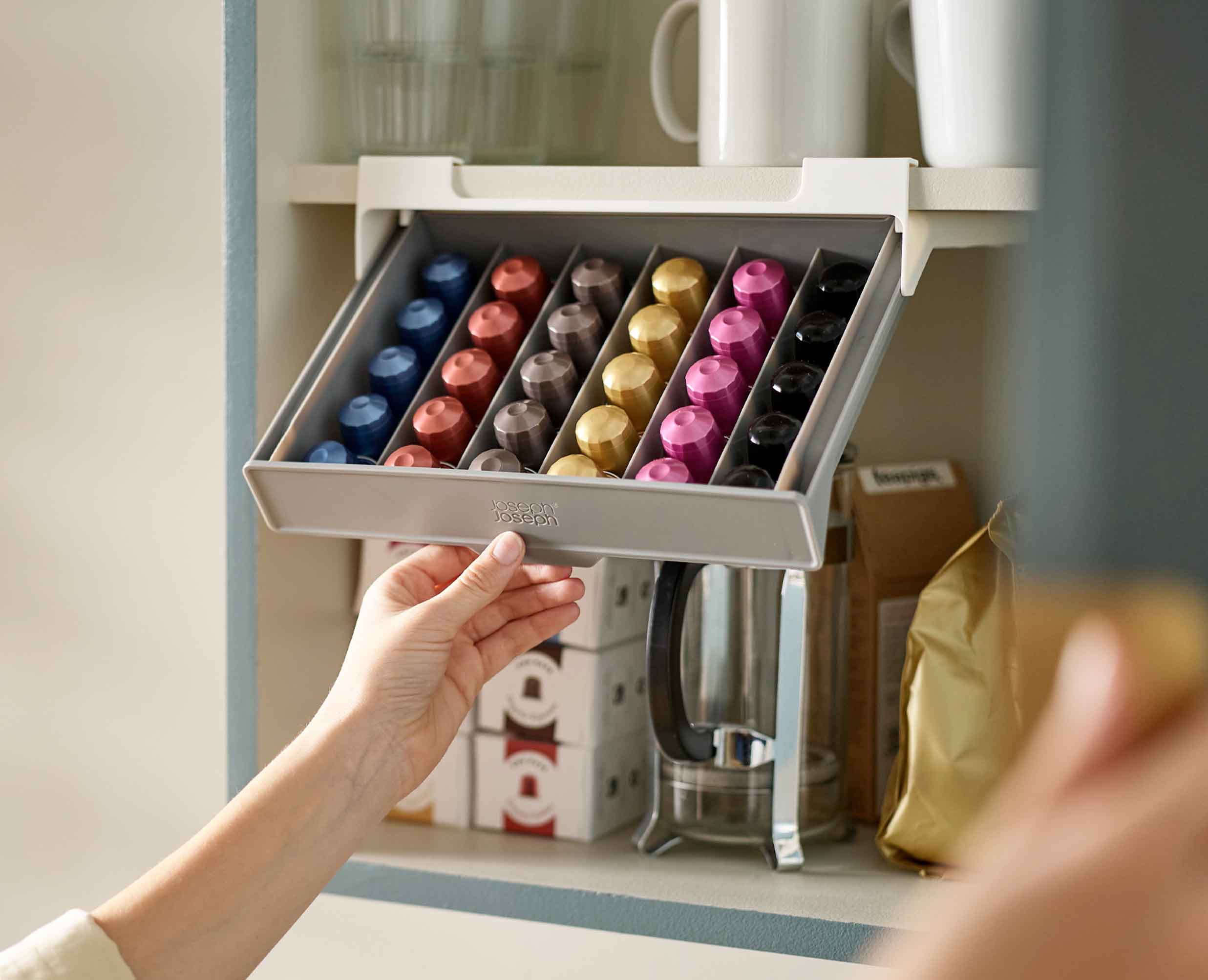 Nespresso pod outlet organizer