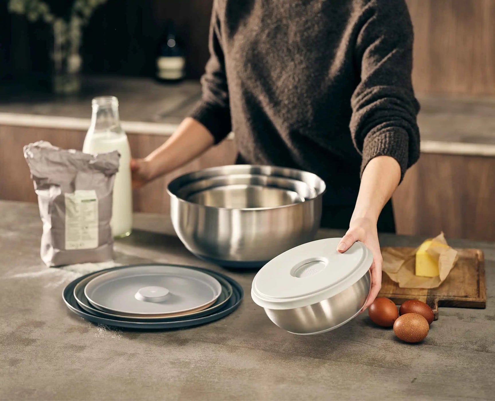 Nest™ Prep&Store Stainless-steel Bowl Set